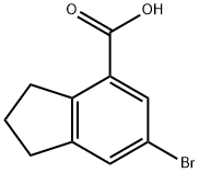 6-溴-2,3-二氢-1H-茚-4-羧酸 结构式