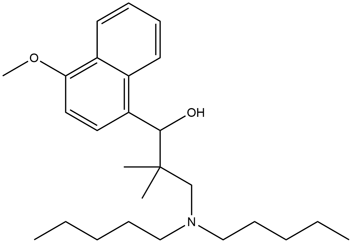 3-(Dipentylamino)-1-(4-methoxynaphthalen-1-yl)-2,2-dimethylpropan-1-ol 结构式