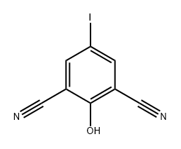 1,3-Benzenedicarbonitrile, 2-hydroxy-5-iodo- 结构式