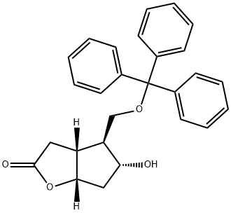 2H-Cyclopenta[b]furan-2-one, hexahydro-5-hydroxy-4-[(triphenylmethoxy)methyl]-, (3aR,4S,5R,6aS)- 结构式