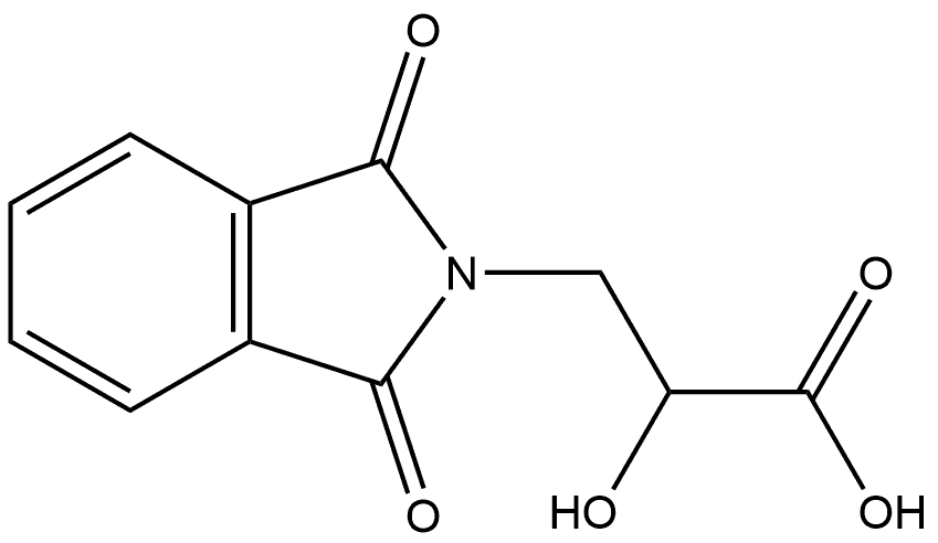 2H-Isoindole-2-propanoic acid, 1,3-dihydro-α-hydroxy-1,3-dioxo- 结构式