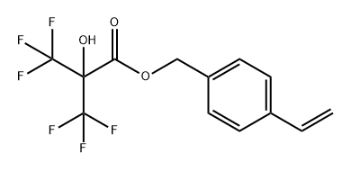 (4-乙烯基苯基)甲基]-3,3,3-三氟-2-羟基-2-(三氟甲基)丙酸酯 结构式