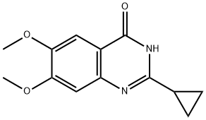 2-环丙基-6,7-二甲氧基-4(3H)-喹唑啉酮 结构式