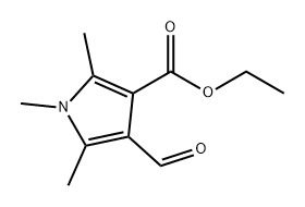 1H-Pyrrole-3-carboxylic acid, 4-formyl-1,2,5-trimethyl-, ethyl ester 结构式