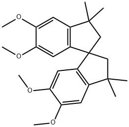 5,5'',6,6''-Tetramethoxy-3,3,3'',3''-tetramethyl-2,2'',3,3''-tetrahydro-1,1''-spirobi[indene] 结构式