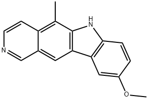 9-甲氧基-5-甲基-6H-吡啶并[4,3-B]咔唑 结构式