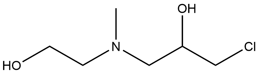 1-氯-3-[2-羟乙基(甲基)氨基]-2-丙醇 结构式