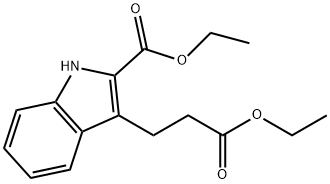 1H-Indole-3-propanoic acid, 2-(ethoxycarbonyl)-, ethyl ester 结构式