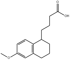 4-(6-Methoxy-1,2,3,4-tetrahydronaphthalen-1-yl)butanoic acid 结构式