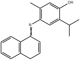 2-Isopropyl-5-methyl-4-(naphthalen-1(4H)-ylideneamino)phenol 结构式