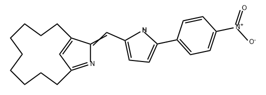 12-Azabicyclo[9.2.1]tetradeca-11,14-diene, 13-[[5-(4-nitrophenyl)-1H-pyrrol-2-yl]methylene]- 结构式