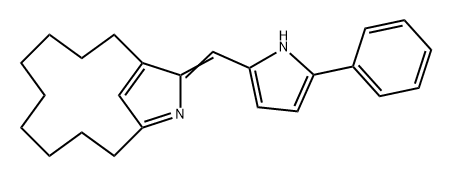 12-Azabicyclo[9.2.1]tetradeca-11,14-diene, 13-[(5-phenyl-1H-pyrrol-2-yl)methylene]- 结构式