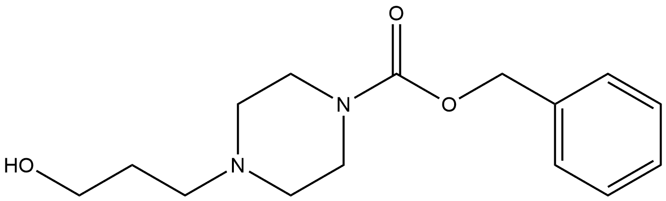benzyl 4-(3-hydroxypropyl)piperazine-1-carboxylate 结构式