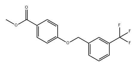 Benzoic acid, 4-[[3-(trifluoromethyl)phenyl]methoxy]-, methyl ester 结构式