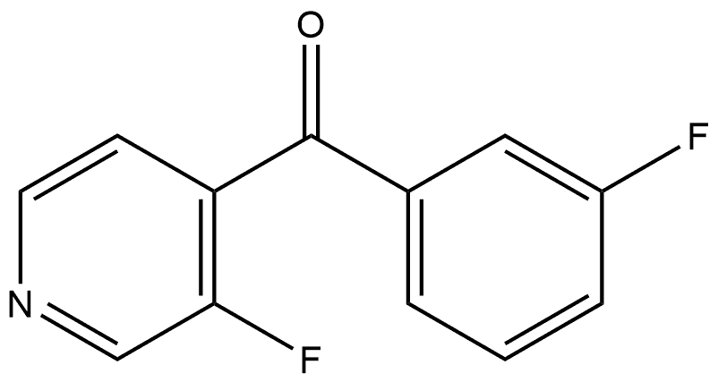 (3-Fluorophenyl)(3-fluoro-4-pyridinyl)methanone 结构式