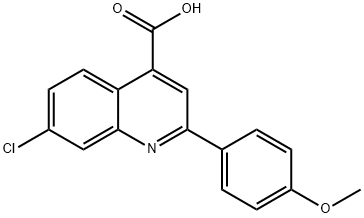 7-Chloro-2-(4-methoxyphenyl)quinoline-4-carboxylic acid 结构式