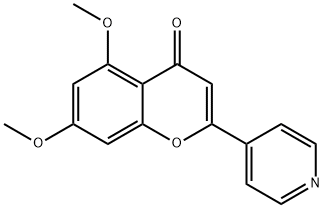 5,7-Dimethoxy-2-(pyridin-4-yl)-4H-chromen-4-one 结构式