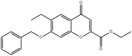 Ethyl 7-(benzyloxy)-6-ethyl-4-oxo-4H-chromene-2-carboxylate 结构式