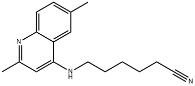 6-((2,6-Dimethylquinolin-4-yl)amino)hexanenitrile 结构式