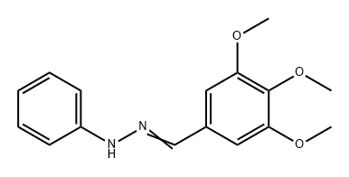Benzaldehyde, 3,4,5-trimethoxy-, 2-phenylhydrazone 结构式