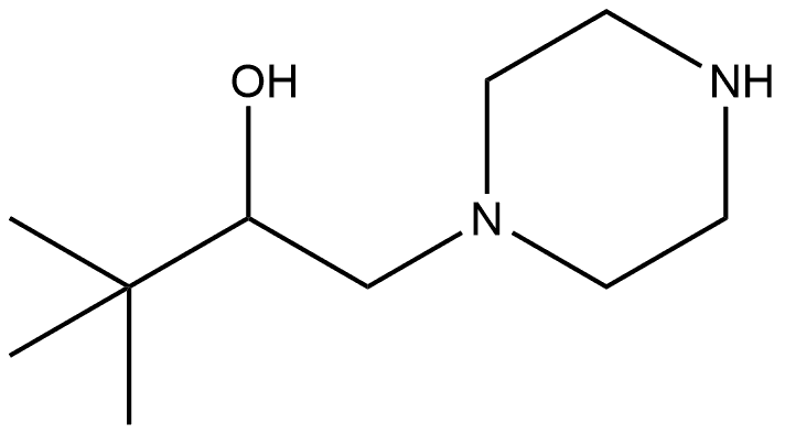 3,3-dimethyl-1-(piperazin-1-yl)butan-2-ol 结构式