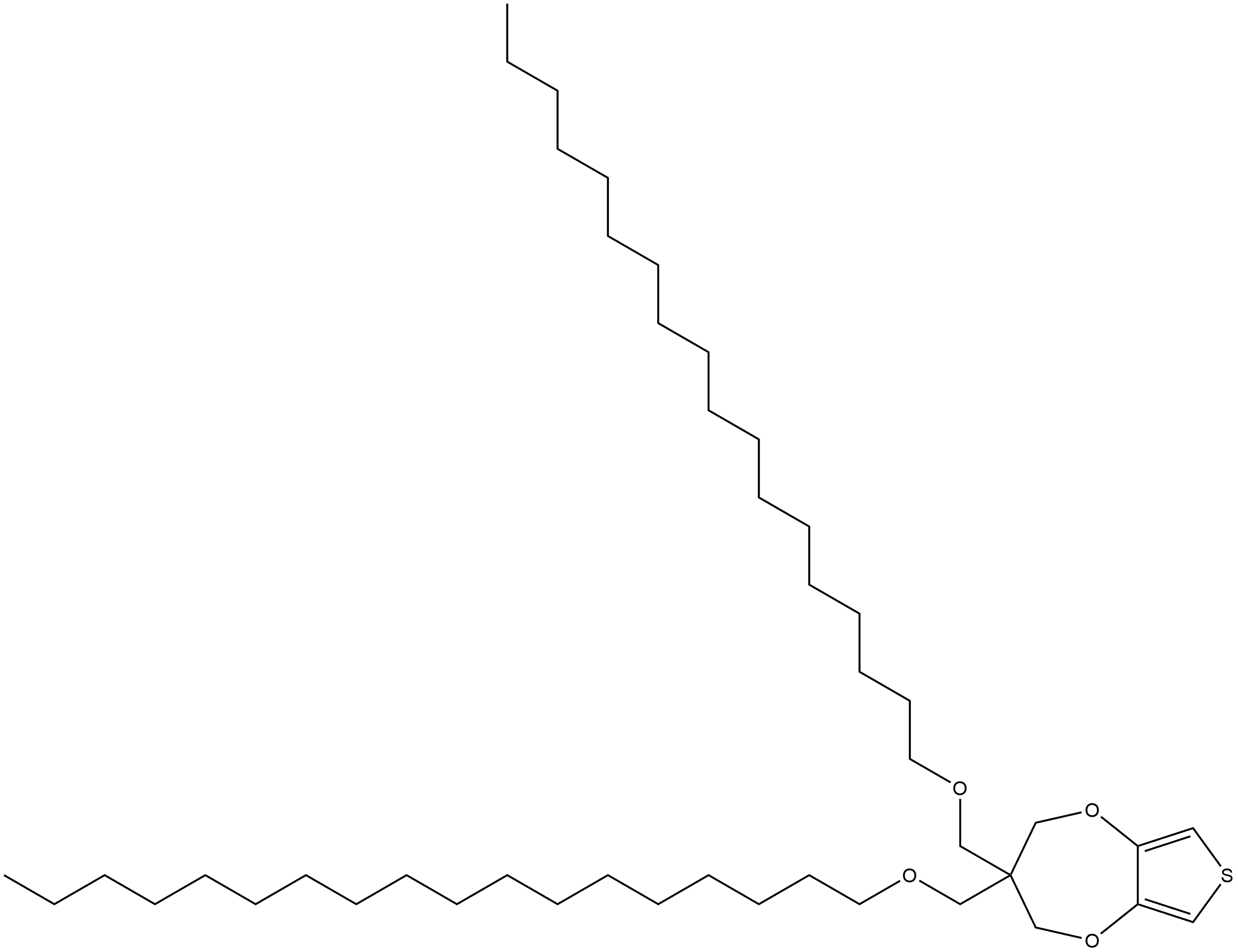 3,3-bis(octadecyloxymethyl)-3,4-dihydro-2H-thieno[3,4-b][1,4]dioxepine 结构式