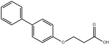 3-(4-苯基苯氧基)丙酸 结构式