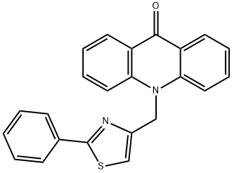 9(10H)-Acridinone, 10-[(2-phenyl-4-thiazolyl)methyl]- 结构式