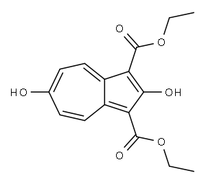 1,3-Azulenedicarboxylic acid, 2,6-dihydroxy-, 1,3-diethyl ester 结构式