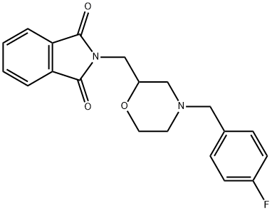 1H-Isoindole-1,3(2H)-dione, 2-[[4-[(4-fluorophenyl)methyl]-2-morpholinyl]methyl]- 结构式