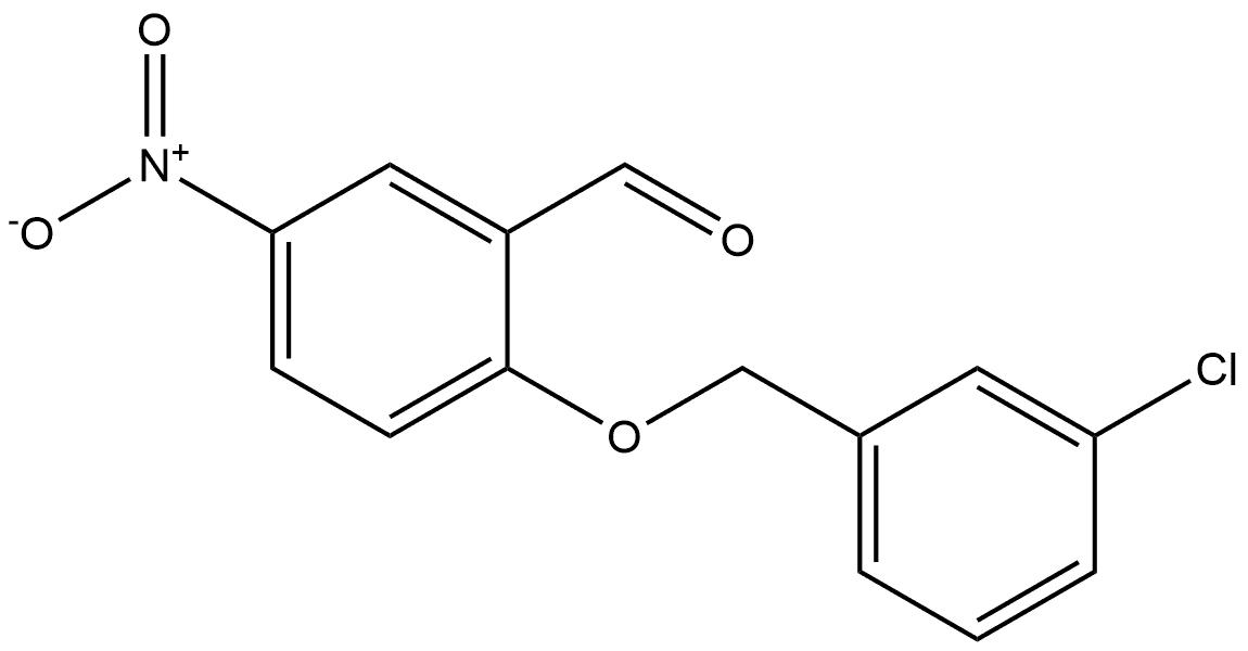 2-((3-chlorobenzyl)oxy)-5-nitrobenzaldehyde 结构式