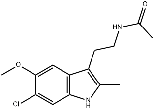 Acetamide, N-[2-(6-chloro-5-methoxy-2-methyl-1H-indol-3-yl)ethyl]- 结构式