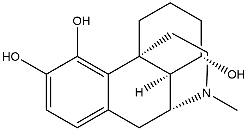 17-Methylmorphinan-3,4,8α-triol 结构式