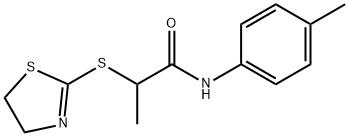 2-(4,5-二氢-1,3-噻唑-2-基硫基)-N-(4-甲基苯基)丙酰胺 结构式