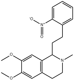 6,7-Dimethoxy-2-methyl-1-(2-nitrophenethyl)-1,2,3,4-tetrahydroisoquinoline 结构式
