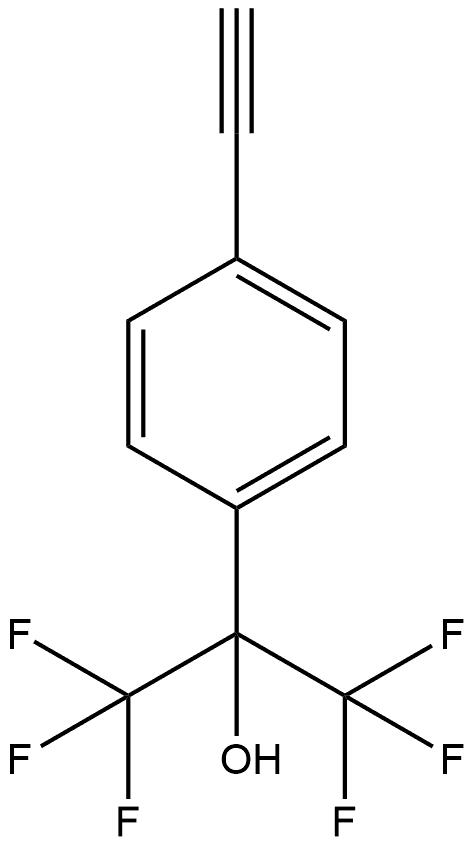 Benzenemethanol, 4-ethynyl-α,α-bis(trifluoromethyl)- 结构式