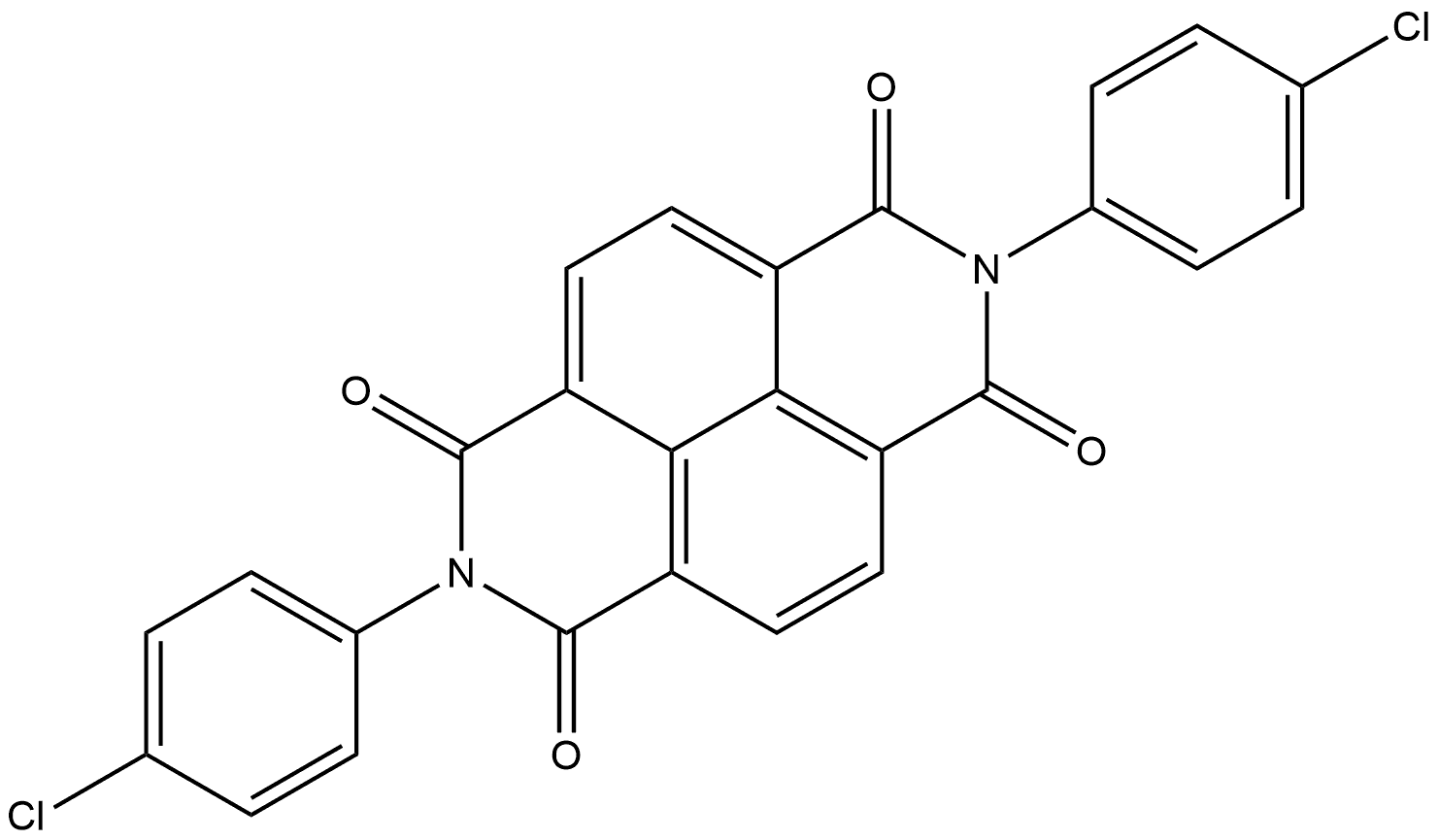 2,7-双(4-氯苯基)苯并[LMN][3,8]邻二氮杂菲-1,3,6,8(2H,7H)-四酮 结构式