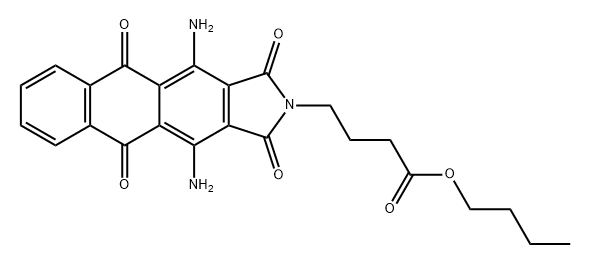 2H-Naphth[2,3-f]isoindole-2-butanoic acid, 4,11-diamino-1,3,5,10-tetrahydro-1,3,5,10-tetraoxo-, butyl ester 结构式