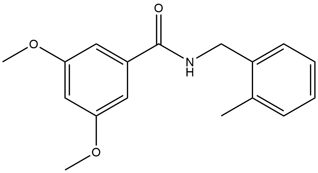 3,5-Dimethoxy-N-[(2-methylphenyl)methyl]benzamide 结构式