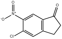 1H-Inden-1-one, 5-chloro-2,3-dihydro-6-nitro- 结构式