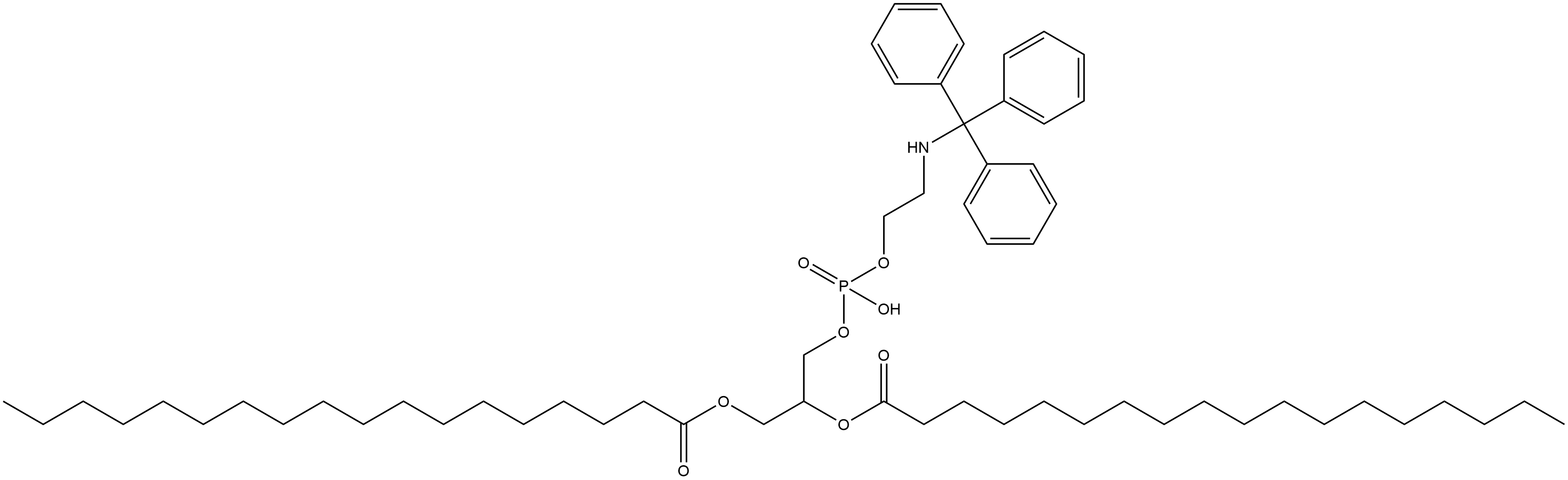 N-Trityl O-(1,2-disteaoryl-sn-glycero-3-phosphoryl)-ethanolamin 结构式