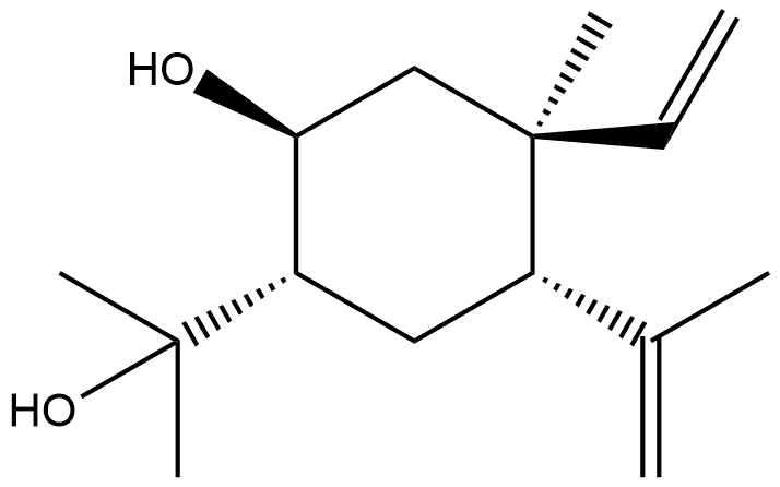 Cyclohexanemethanol, 4-ethenyl-2-hydroxy-α,α,4-trimethyl-5-(1-methylethenyl)-, (1S,2S,4S,5S)- 结构式