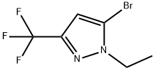 5-溴-1-乙基-3-(三氟甲基)-1H-吡唑 结构式