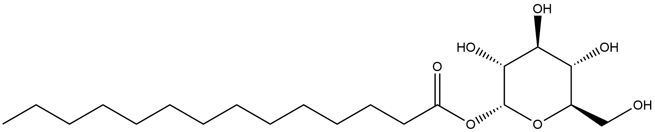 α-D-Glucopyranose, 1-tetradecanoate 结构式