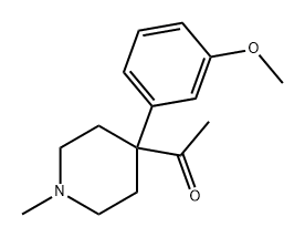 Ethanone, 1-[4-(3-methoxyphenyl)-1-methyl-4-piperidinyl]- 结构式