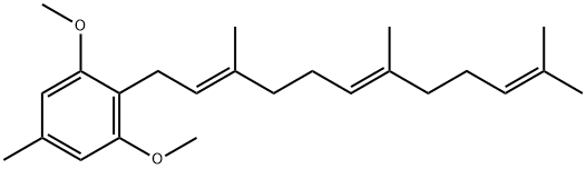 Benzene, 1,3-dimethoxy-5-methyl-2-[(2E,6E)-3,7,11-trimethyl-2,6,10-dodecatrien-1-yl]- 结构式