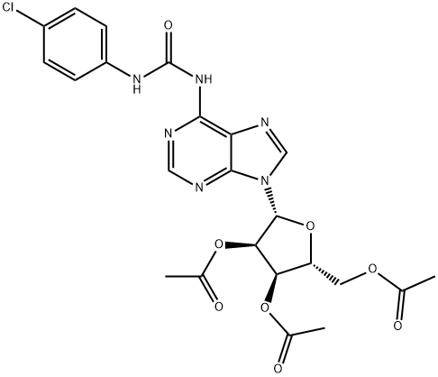 N-[[(4-Chlorophenyl)amino]carbonyl]-adenosine, 2',3',5'-triacetate 结构式