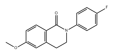 1(2H)-Isoquinolinone, 2-(4-fluorophenyl)-3,4-dihydro-6-methoxy- 结构式