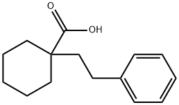 1-(2-phenylethyl)cyclohexane-1-carboxylic acid 结构式