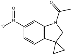 Ethanone, 1-(6'-nitrospiro[cyclopropane-1,3'-[3H]indol]-1'(2'H)-yl)- 结构式